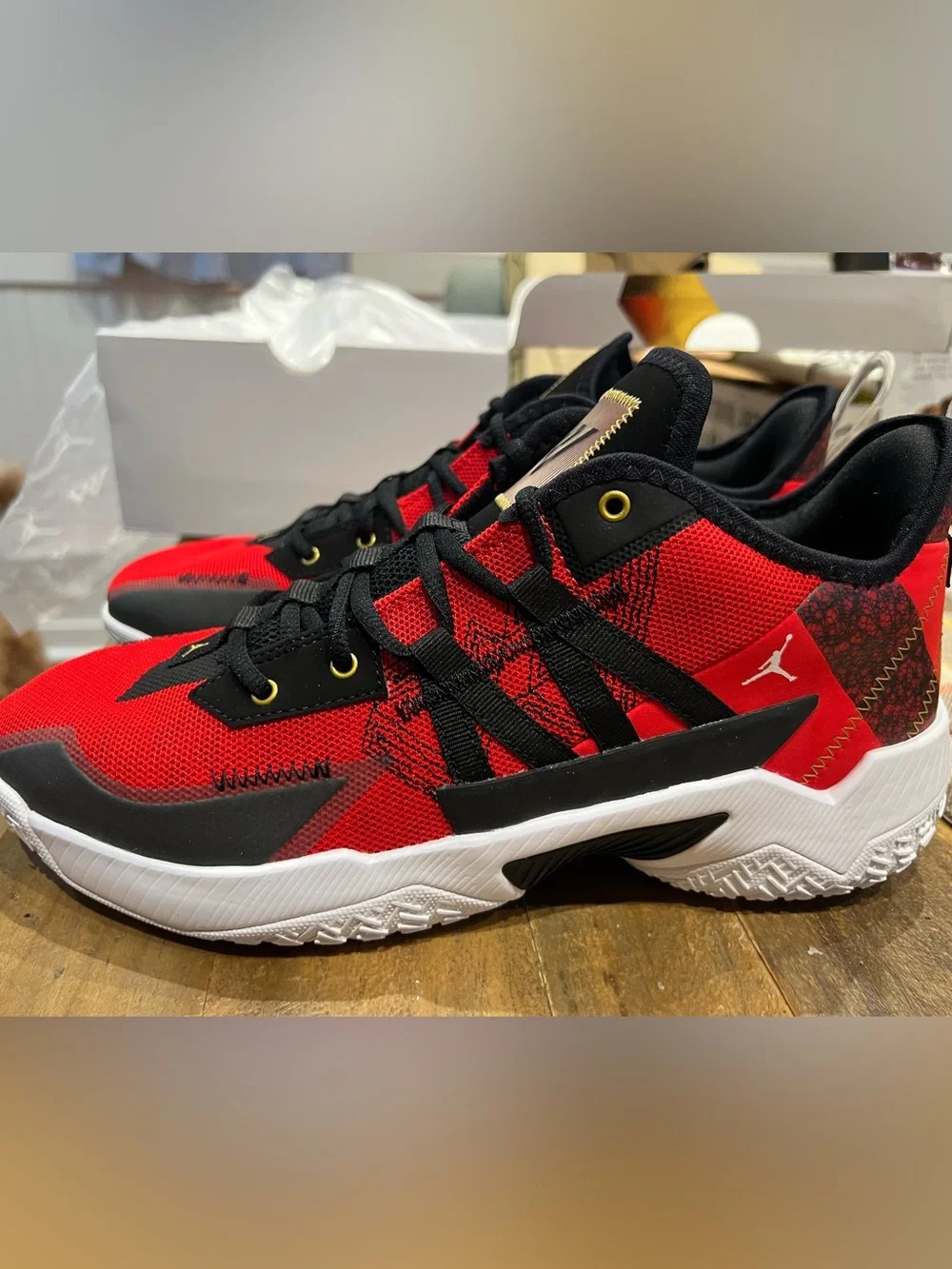 Jordan One Take ll  University Red/Metallic Gold